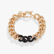 Color Block Chain Bracelet, Black