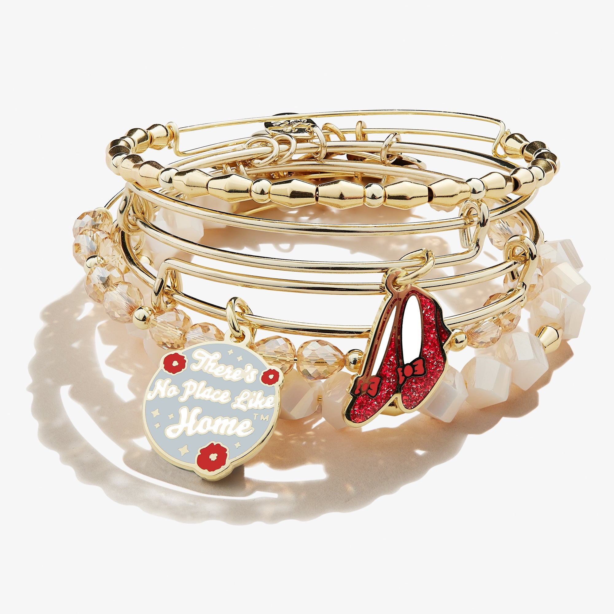 The Wizard of Oz™ 'There’s No Place Like Home' Charm Bangle, Set of 5