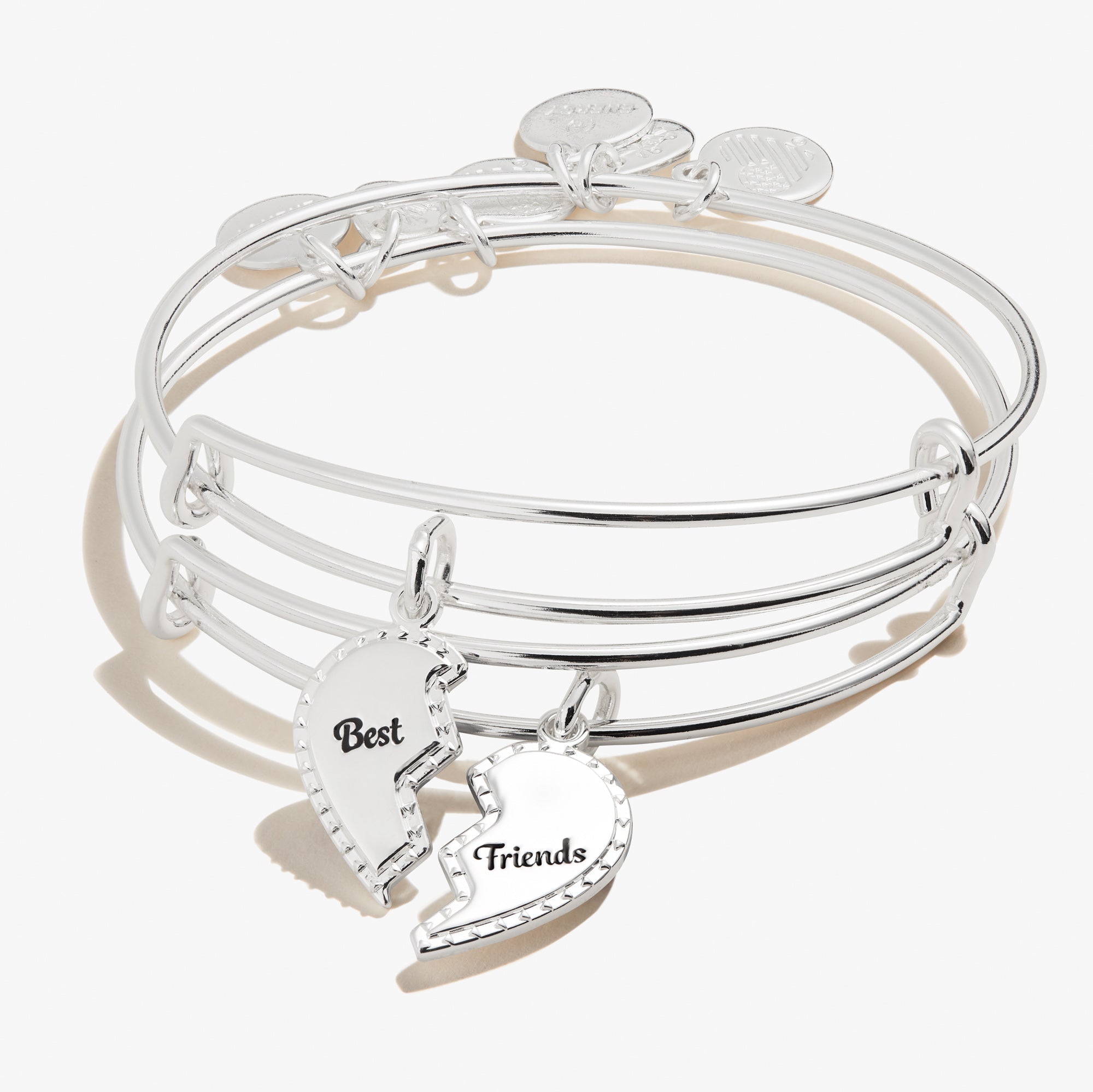 Best Friends Charm Bangle, Set of 2