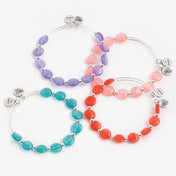 Watercolor Beaded Bangle, Set of 4