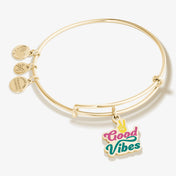 'Good Vibes' Charm Bangle Bracelet