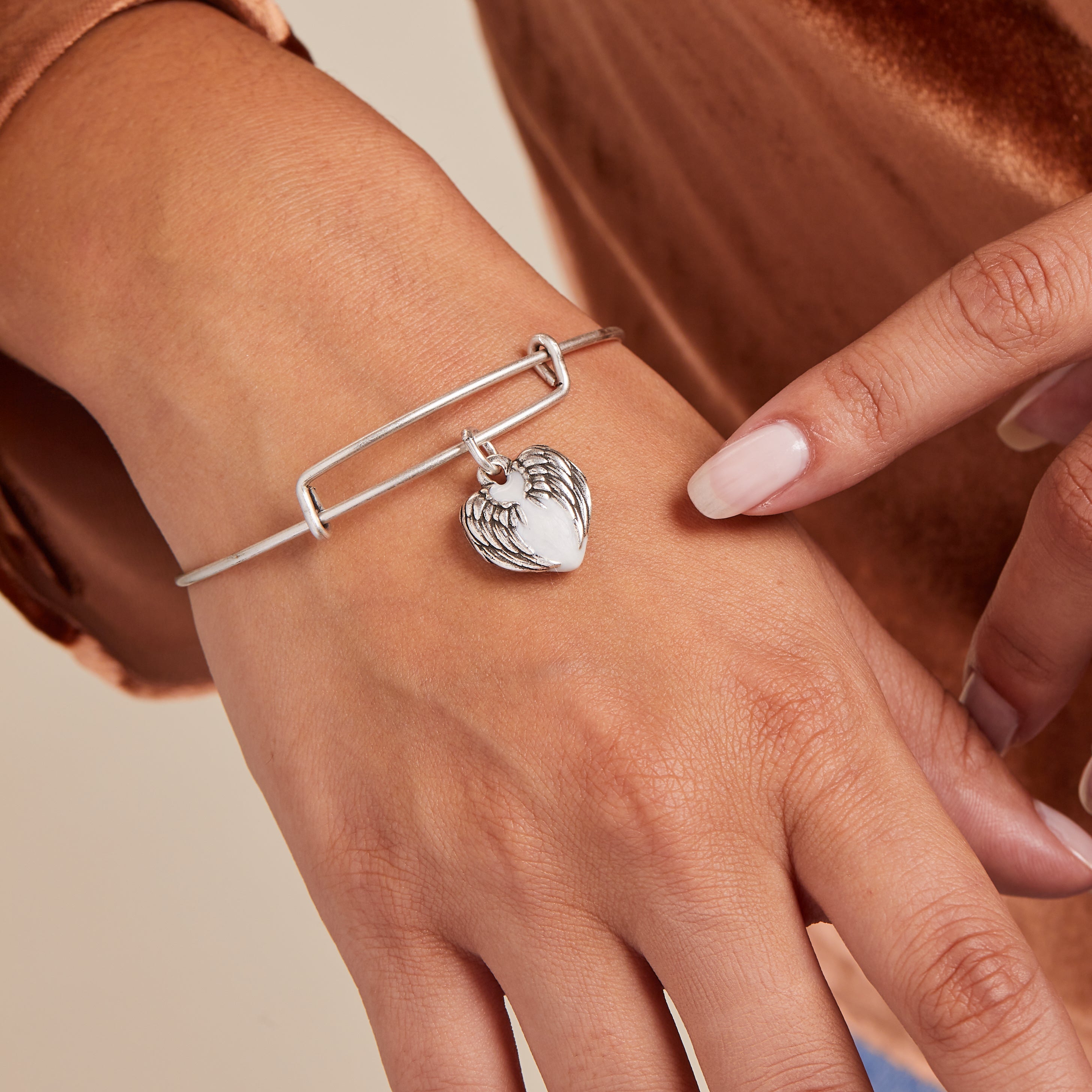 Guardian of Your Heart Pearl Charm Bangle