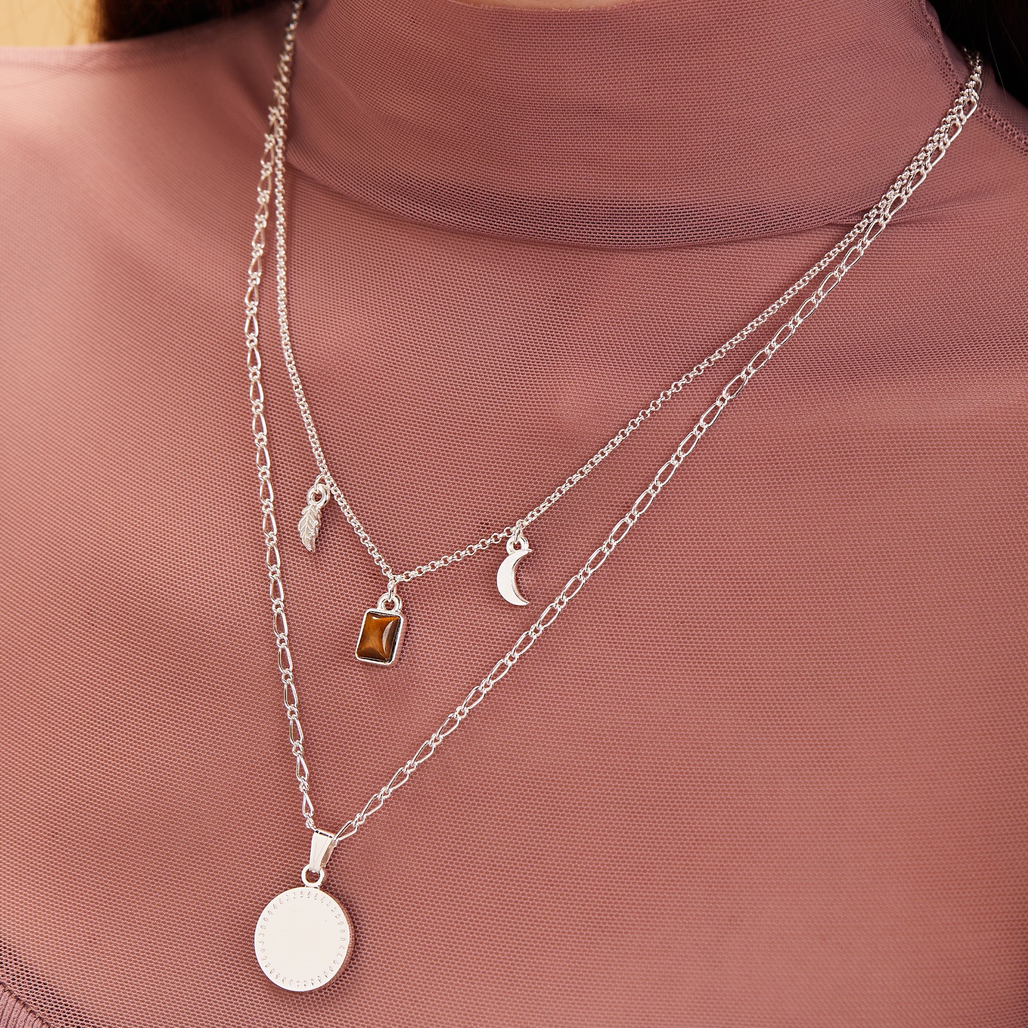 Wisdom + Potential Multi-Charm Layered Necklace