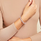 Rose Quartz Beaded Bangle