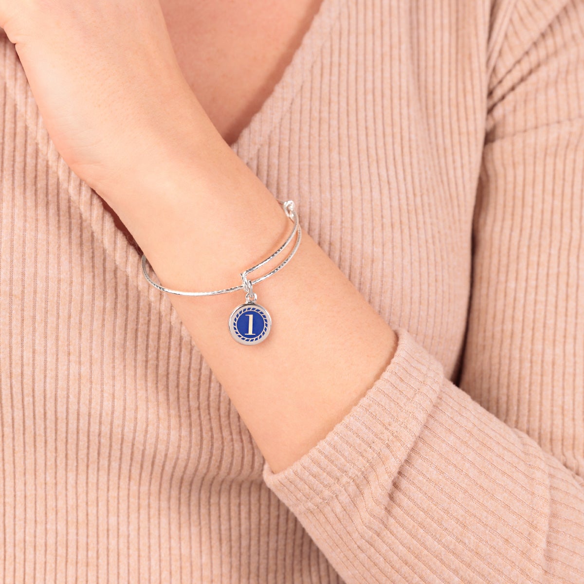 Number 3 Charm Bangle | Wholeness, Creativity, and Intuition