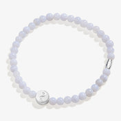 Yin Yang Blue Lace Agate Stretch Bracelet for Balance